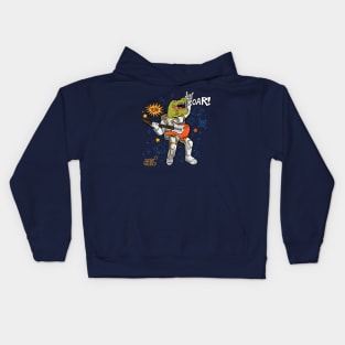 dinosaur astronaut roar Kids Hoodie